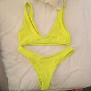 neon thong bikini
